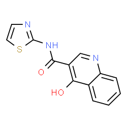 ChemSpider 2D Image | 4-Hydroxy-N-(1,3-thiazol-2-yl)-3-quinolinecarboxamide | C13H9N3O2S