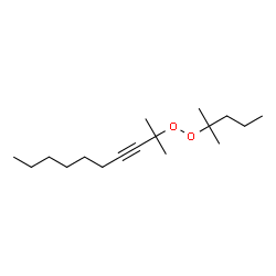 ChemSpider 2D Image | 2-Methyl-2-[(2-methyl-2-pentanyl)peroxy]-3-decyne | C17H32O2