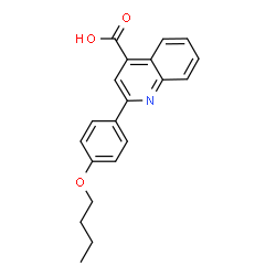 ChemSpider 2D Image | 2-(4-Butoxyphenyl)-4-quinolinecarboxylic acid | C20H19NO3