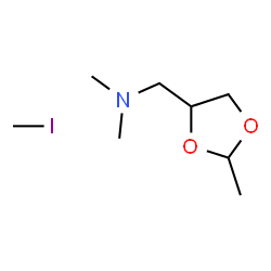 ChemSpider 2D Image | 1,3-Dioxolane-4-methanamine, N,N,2-trimethyl-, methiodide | C8H18INO2
