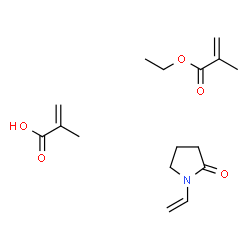 ChemSpider 2D Image | ethyl 2-methylprop-2-enoate; 2-methylprop-2-enoic acid; 1-vinylpyrrolidin-2-one | C16H25NO5