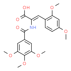 ChemSpider 2D Image | 3-(2,4-Dimethoxy-phenyl)-2-(3,4,5-trimethoxy-benzoylamino)-acrylic acid | C21H23NO8