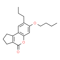 ChemSpider 2D Image | 7-Butoxy-8-propyl-2,3-dihydrocyclopenta[c]chromen-4(1H)-one | C19H24O3