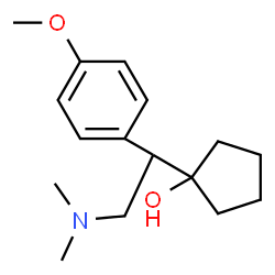 ChemSpider 2D Image | 1-[2-(Dimethylamino)-1-(4-methoxyphenyl)ethyl]cyclopentanol | C16H25NO2