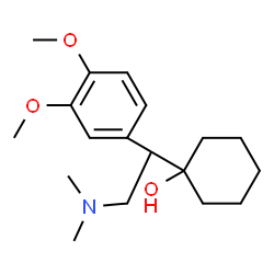 ChemSpider 2D Image | 1-[1-(3,4-Dimethoxyphenyl)-2-(dimethylamino)ethyl]cyclohexanol | C18H29NO3