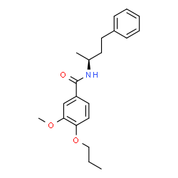 ChemSpider 2D Image | 3-Methoxy-N-[(2S)-4-phenyl-2-butanyl]-4-propoxybenzamide | C21H27NO3