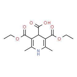 ChemSpider 2D Image | 3,5-Bis(ethoxycarbonyl)-2,6-dimethyl-1,4-dihydro-4-pyridinecarboxylic acid | C14H19NO6