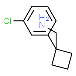 ChemSpider 2D Image | 1-[1-(3-Chlorophenyl)cyclobutyl]methanamine | C11H14ClN