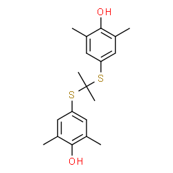 ChemSpider 2D Image | 4,4'-(2,2-Propanediyldisulfanediyl)bis(2,6-dimethylphenol) | C19H24O2S2