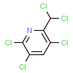 ChemSpider 2D Image | 2,3,5-Trichlor-6-(dichlormethyl)pyridin | C6H2Cl5N