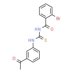 ChemSpider 2D Image | N-[(3-Acetylphenyl)carbamothioyl]-2-bromobenzamide | C16H13BrN2O2S