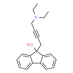 ChemSpider 2D Image | 9-(4-Diethylamino-but-2-ynyl)-9H-fluoren-9-ol | C21H23NO