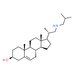 ChemSpider 2D Image | (3S,8S,9S,10R,13S,14S)-17-[(2S)-1-(Isobutylamino)-2-propanyl]-10,13-dimethyl-2,3,4,7,8,9,10,11,12,13,14,15,16,17-tetradecahydro-1H-cyclopenta[a]phenanthren-3-ol | C26H45NO