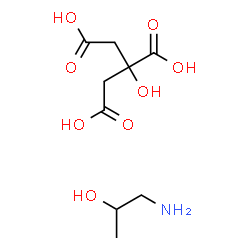 ChemSpider 2D Image | 1-Amino-2-propanol 2-hydroxy-1,2,3-propanetricarboxylate (1:1) | C9H17NO8