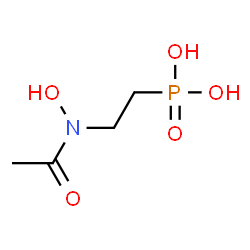 ChemSpider 2D Image | {2-[Acetyl(hydroxy)amino]ethyl}phosphonic acid | C4H10NO5P