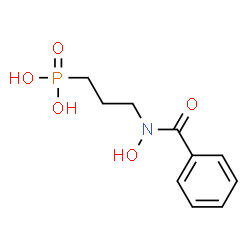 ChemSpider 2D Image | {3-[Benzoyl(hydroxy)amino]propyl}phosphonic acid | C10H14NO5P