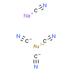 ChemSpider 2D Image | Gold(3+) sodium cyanide (1:1:4) | C4AuN4Na