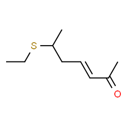 ChemSpider 2D Image | 6-ethylthio-3-hepten-2-one | C9H16OS