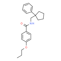 ChemSpider 2D Image | N-[(1-Phenylcyclopentyl)methyl]-4-propoxybenzamide | C22H27NO2