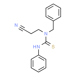 ChemSpider 2D Image | 1-Benzyl-1-(2-cyanoethyl)-3-phenylthiourea | C17H17N3S