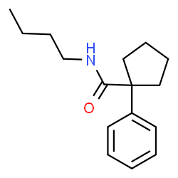 ChemSpider 2D Image | N-Butyl-1-phenylcyclopentanecarboxamide | C16H23NO