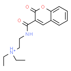 ChemSpider 2D Image | N,N-Diethyl-2-{[(2-oxo-2H-chromen-3-yl)carbonyl]amino}ethanaminium | C16H21N2O3