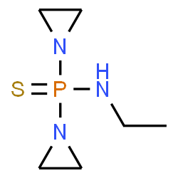 ChemSpider 2D Image | P,P-Bis(1-aziridinyl)-N-ethylphosphinothioic amide | C6H14N3PS