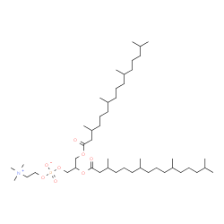 ChemSpider 2D Image | 2,3-Bis[(3,7,11,15-tetramethylhexadecanoyl)oxy]propyl 2-(trimethylammonio)ethyl phosphate | C48H96NO8P