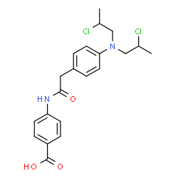 ChemSpider 2D Image | 4-[({4-[Bis(2-chloropropyl)amino]phenyl}acetyl)amino]benzoic acid | C21H24Cl2N2O3