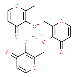 ChemSpider 2D Image | ferric maltol | C18H15FeO9