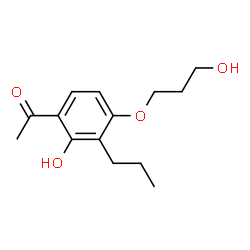 ChemSpider 2D Image | 1-[2-Hydroxy-4-(3-hydroxypropoxy)-3-propylphenyl]ethanone | C14H20O4