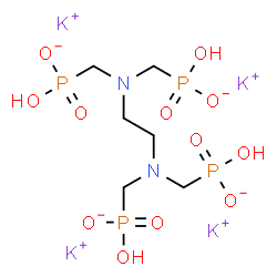 ChemSpider 2D Image | Phosphonic acid, (1,2-ethanediylbis(nitrilobis(methylene)))tetrakis-, tetrapotassium salt | C6H16K4N2O12P4