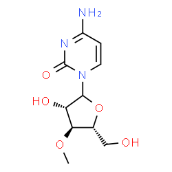 ChemSpider 2D Image | 4-Amino-1-(3-O-methyl-D-arabinofuranosyl)-2(1H)-pyrimidinone | C10H15N3O5