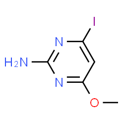 ChemSpider 2D Image | 4-Iodo-6-methoxy-2-pyrimidinamine | C5H6IN3O