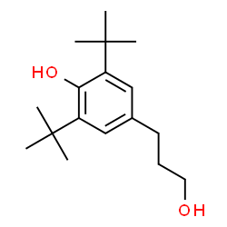 ChemSpider 2D Image | 2,6-Di-tert-butyl-4-(3-hydroxypropyl)phenol | C17H28O2