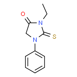ChemSpider 2D Image | 3-Ethyl-1-phenyl-2-thioxo-4-imidazolidinone | C11H12N2OS