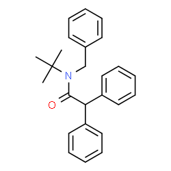 ChemSpider 2D Image | N-Benzyl-N-tert-butyl-2,2-diphenylacetamide | C25H27NO