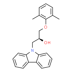 ChemSpider 2D Image | (2S)-1-(9H-Carbazol-9-yl)-3-(2,6-dimethylphenoxy)-2-propanol | C23H23NO2