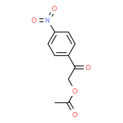 ChemSpider 2D Image | 2-(4-Nitrophenyl)-2-oxoethyl acetate | C10H9NO5