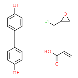 ChemSpider 2D Image | acrylic acid; 2-(chloromethyl)oxirane; 4-[1-(4-hydroxyphenyl)-1-methyl-ethyl]phenol | C21H25ClO5