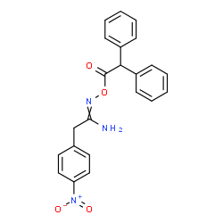 ChemSpider 2D Image | N'-(2,2-Diphenylacetoxy)-2-(4-nitrophenyl)ethanimidamide | C22H19N3O4