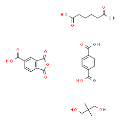 ChemSpider 2D Image | adipic acid; 2,2-dimethylpropane-1,3-diol; 1,3-dioxoisobenzofuran-5-carboxylic acid; terephthalic acid | C28H32O15