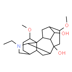 ChemSpider 2D Image | 20-Ethyl-1,16-dimethoxyaconitane-8,14-diol | C22H35NO4