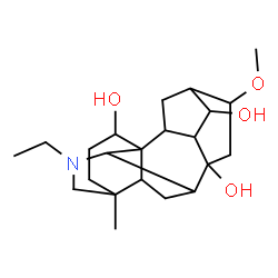 ChemSpider 2D Image | 20-Ethyl-16-methoxy-4-methylaconitane-1,8,14-triol | C22H35NO4