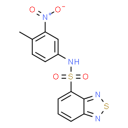 ChemSpider 2D Image | N-(4-Methyl-3-nitrophenyl)-2,1,3-benzothiadiazole-4-sulfonamide | C13H10N4O4S2