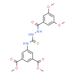 ChemSpider 2D Image | Dimethyl 5-({[2-(3,5-dimethoxybenzoyl)hydrazino]carbothioyl}amino)isophthalate | C20H21N3O7S