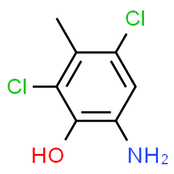 ChemSpider 2D Image | 6-Amino-2,4-dichloro-3-methylphenol | C7H7Cl2NO