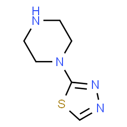 ChemSpider 2D Image | 1-(1,3,4-Thiadiazol-2-yl)piperazine | C6H10N4S