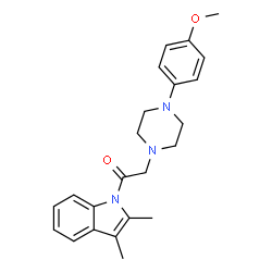 ChemSpider 2D Image | 1-(2,3-Dimethyl-1H-indol-1-yl)-2-[4-(4-methoxyphenyl)-1-piperazinyl]ethanone | C23H27N3O2