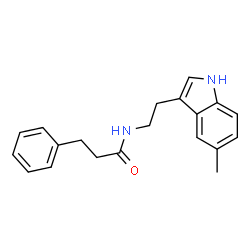 ChemSpider 2D Image | N-[2-(5-Methyl-1H-indol-3-yl)ethyl]-3-phenylpropanamide | C20H22N2O